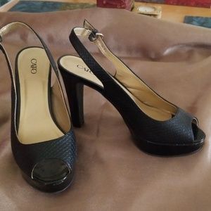 Cato Peep Toe Sling Back size 8W